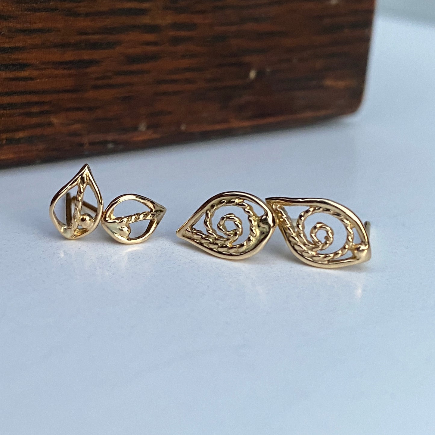 Mini Leaf Stud Earrings