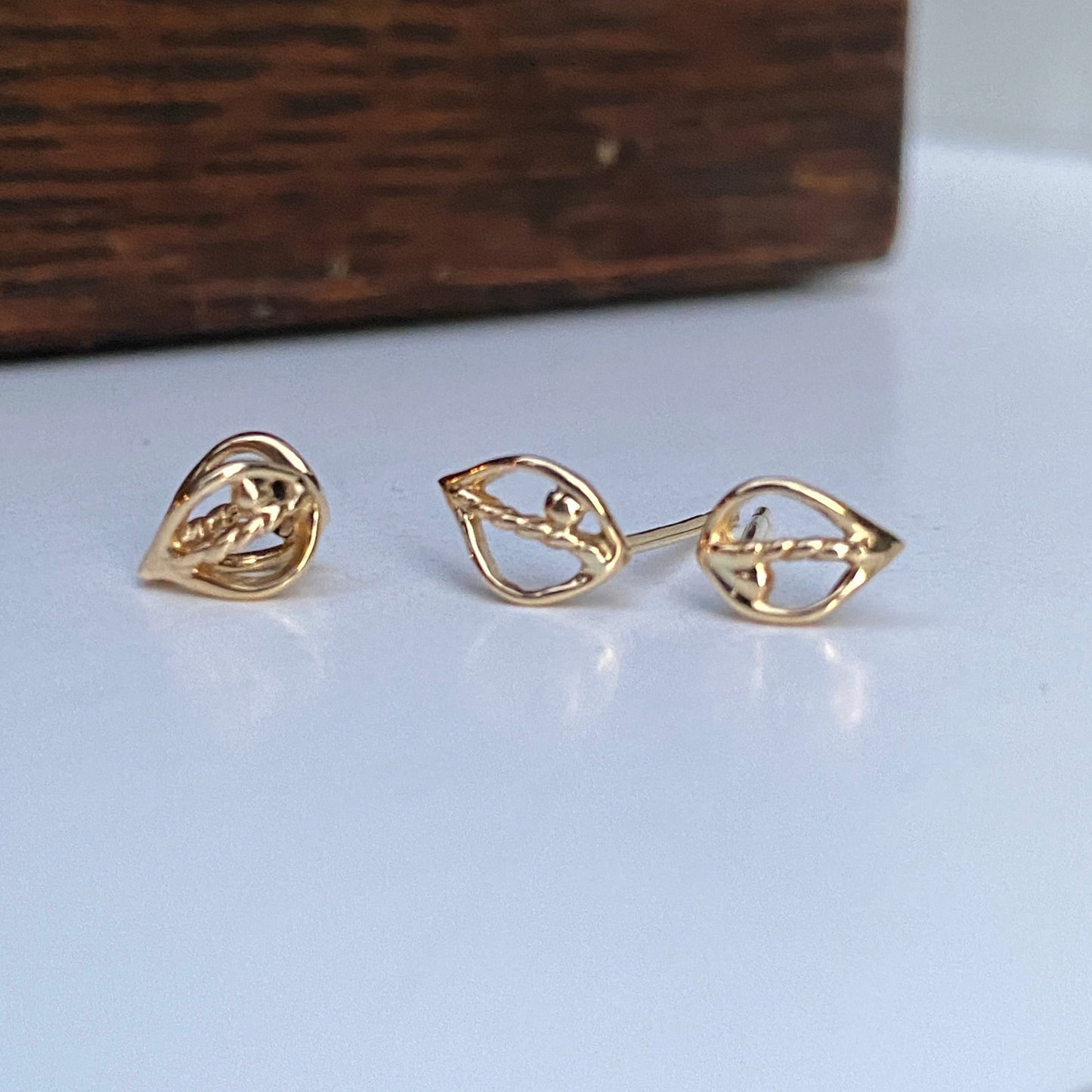 Mini Leaf Stud Earrings