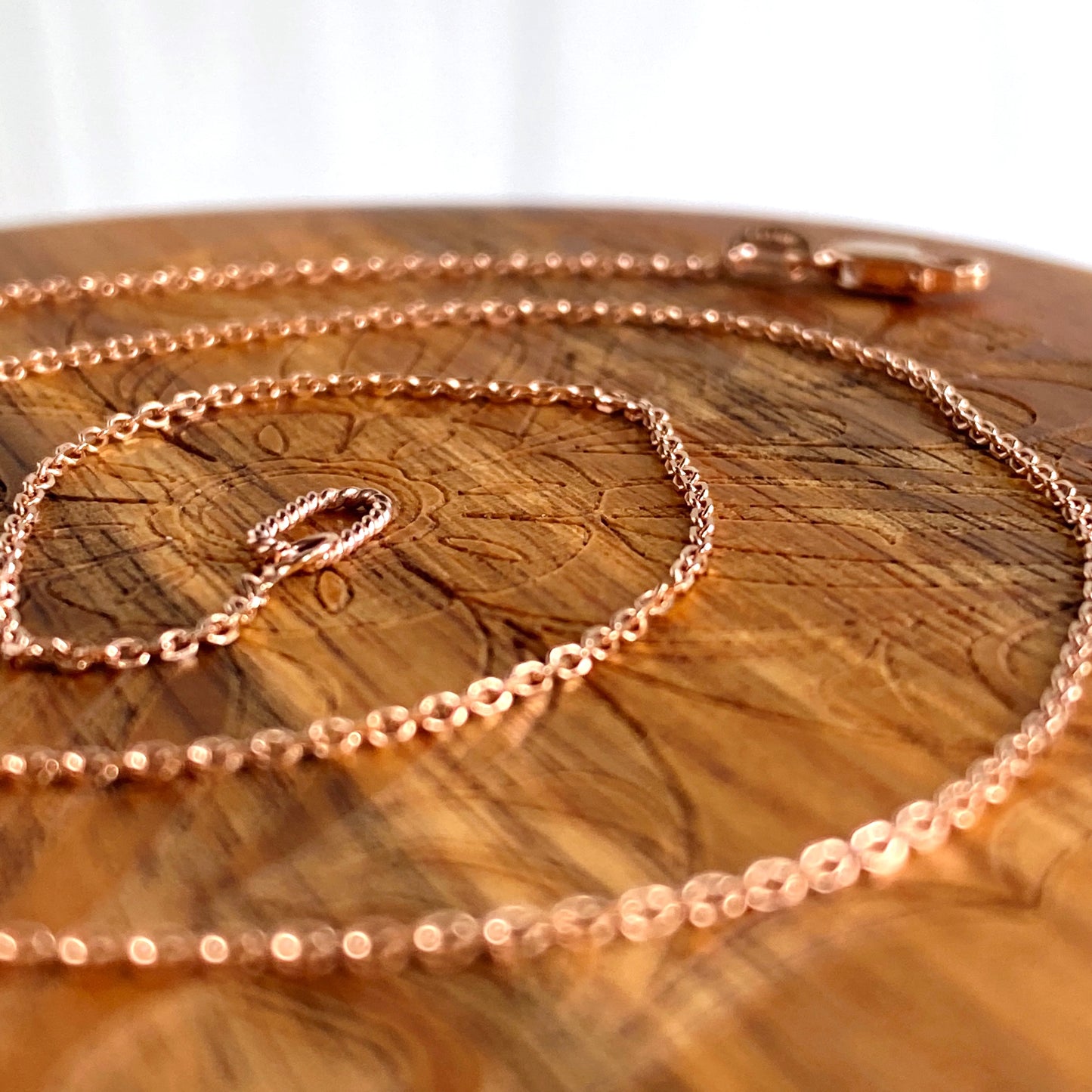 Beveled Gold Fine 1mm Shimmer Chain