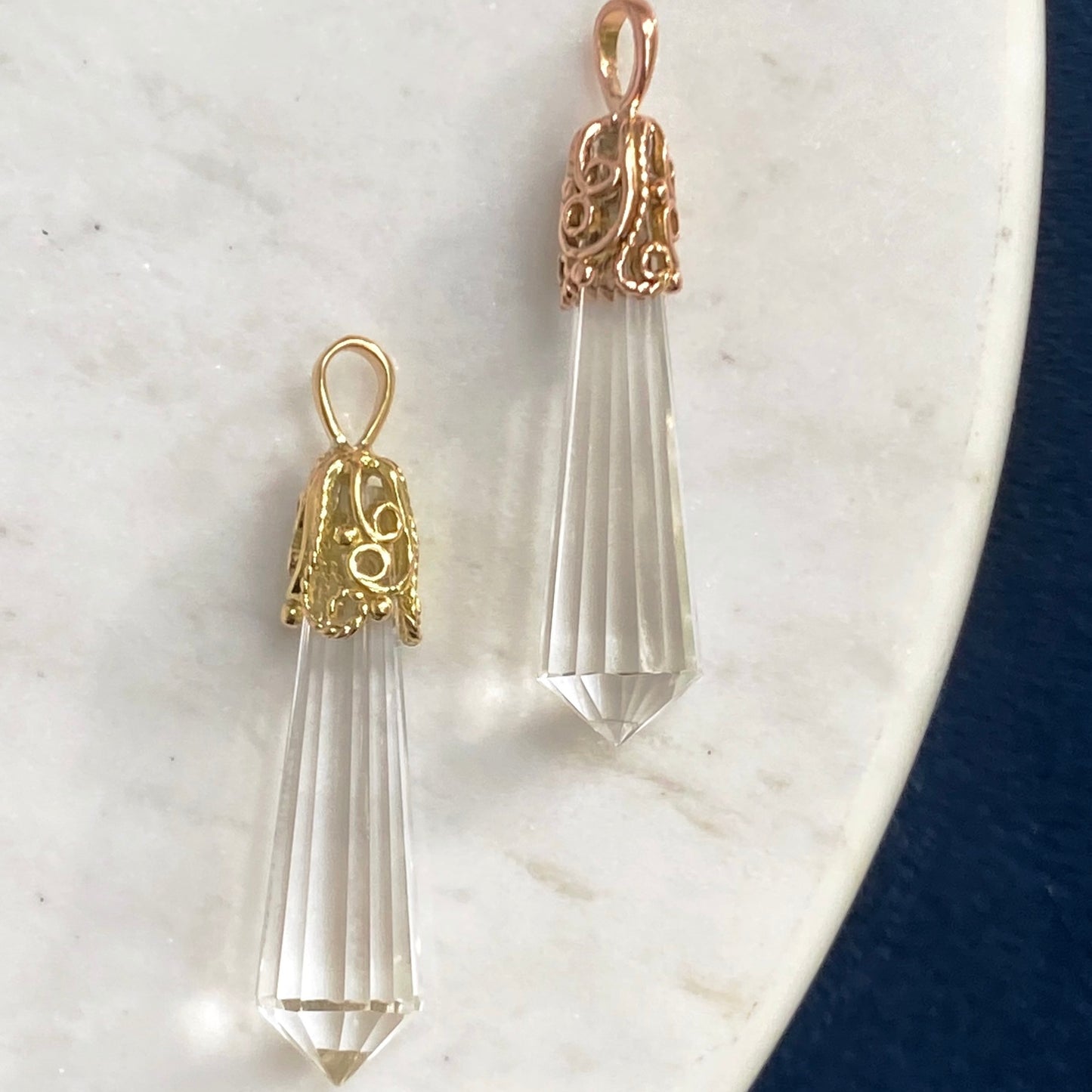 Cylinder Prism Filigree Pendant