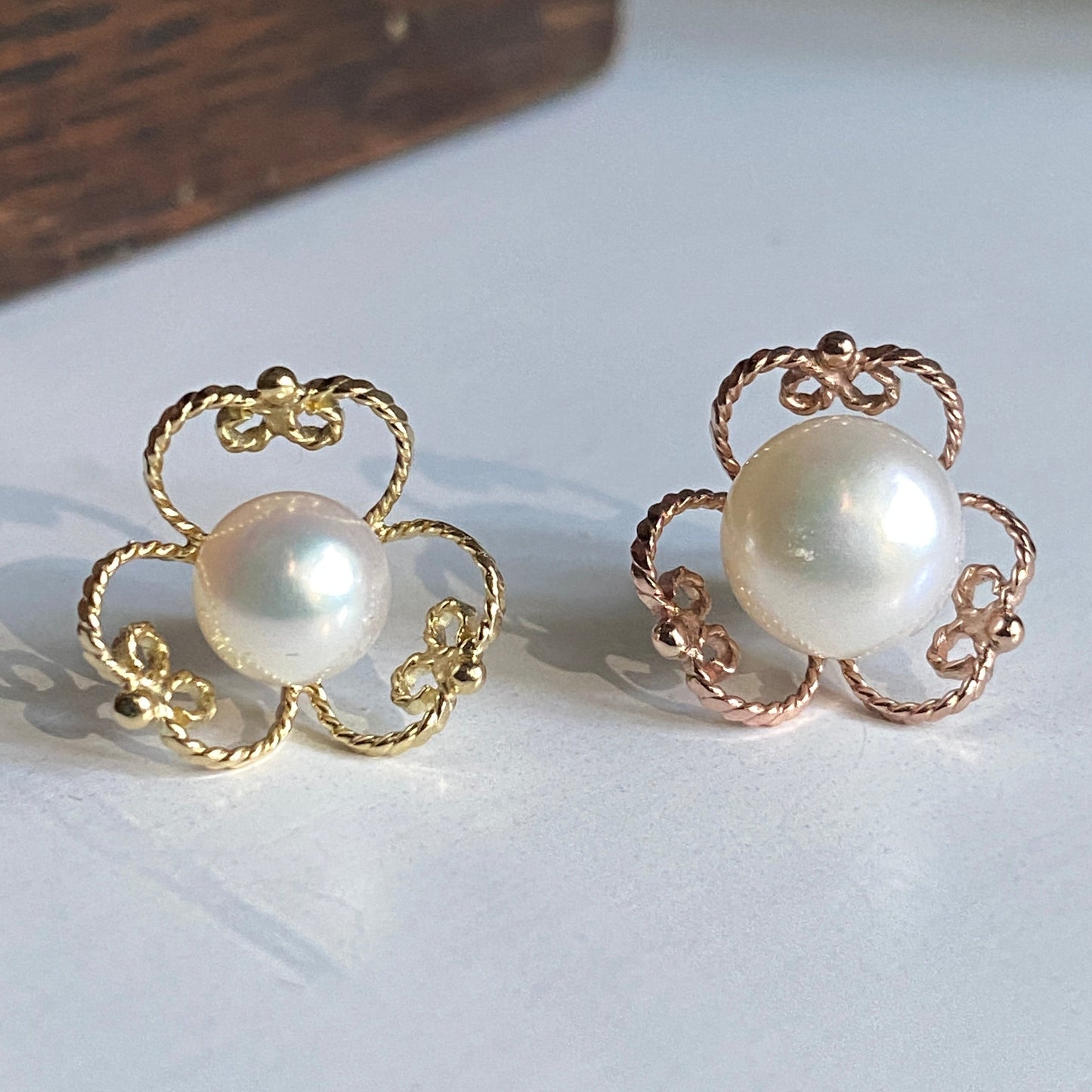 Pearl Button Stud Earrings