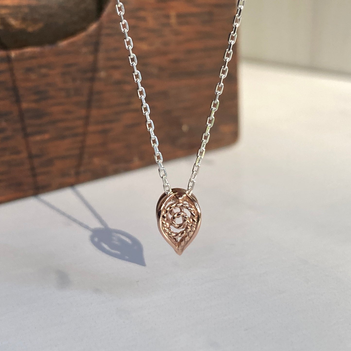 Filigree Leaf Bead Slider Charms