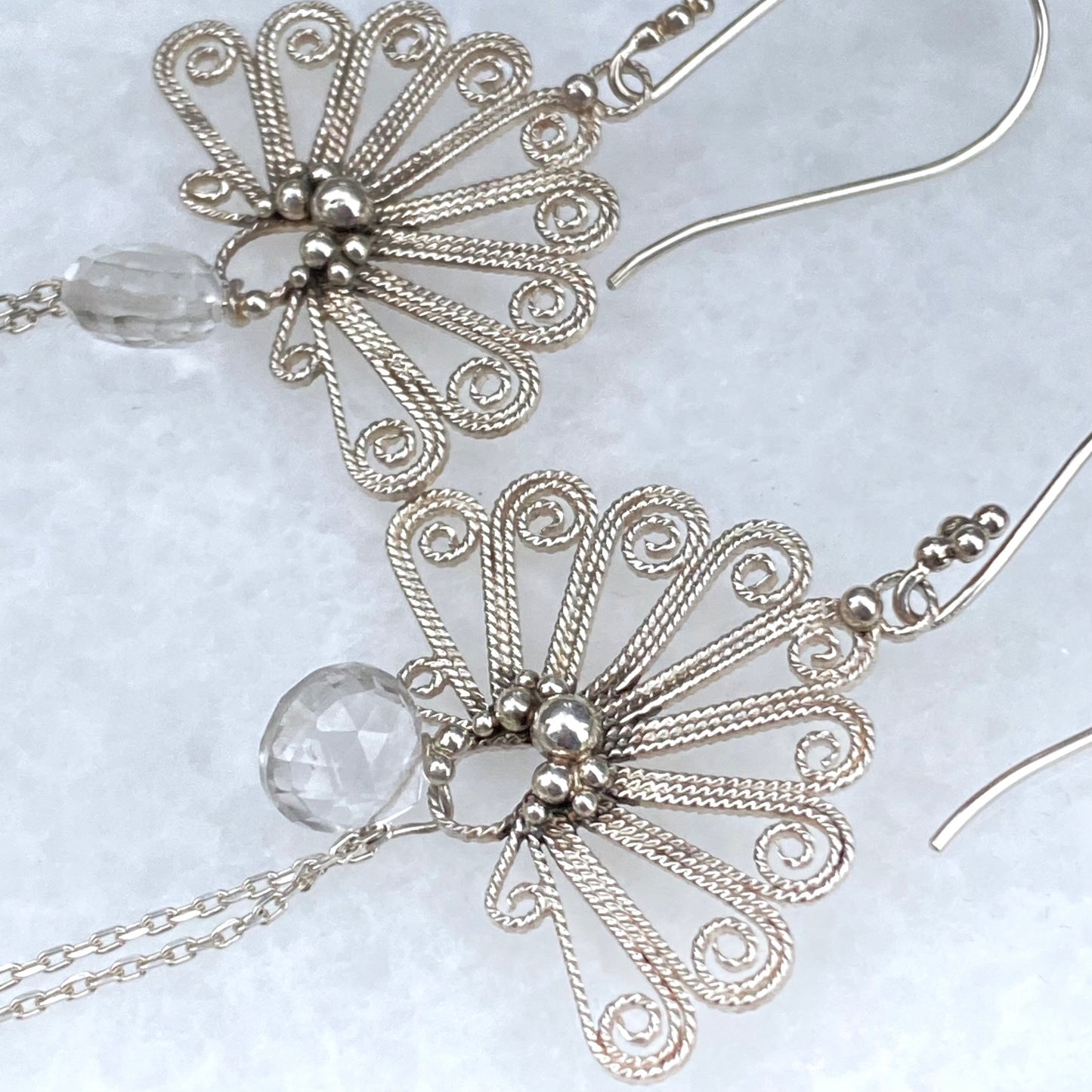 Sensu Fan Filigree Earrings