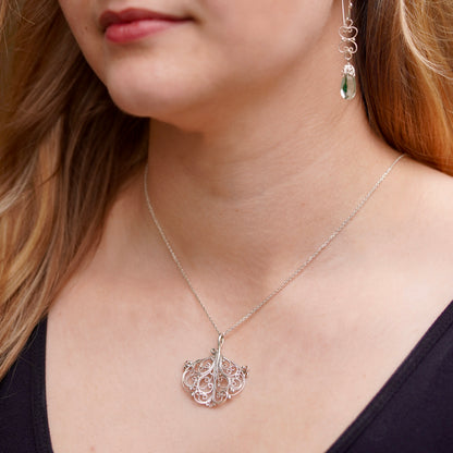 Regency Silver Filigree Earrings