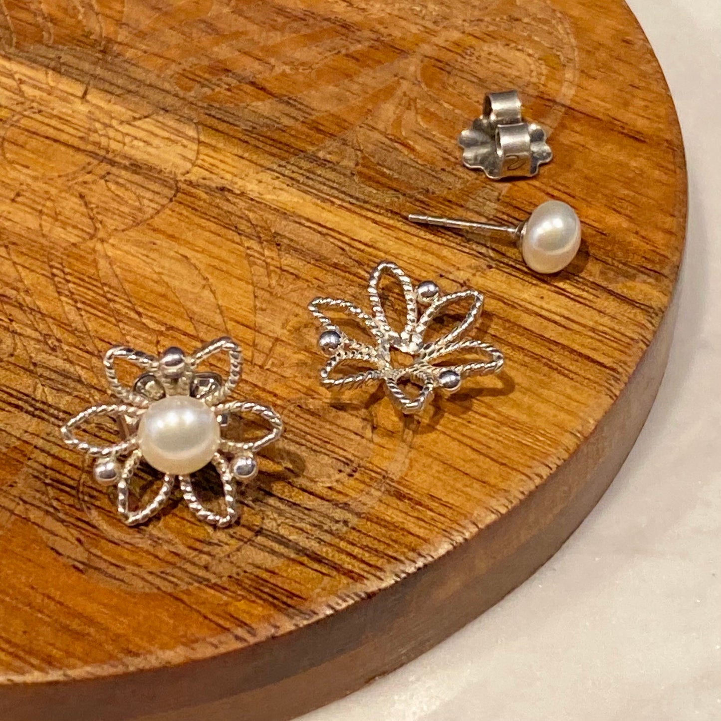 Tulip Filigree Earring Jackets Silver