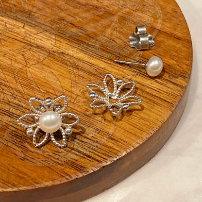 Tulip Filigree Earring Jackets Silver