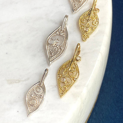 Filigree Leaf Charms