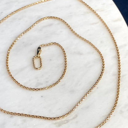 Rounded Box 1.1mm Gold Shimmer Chain