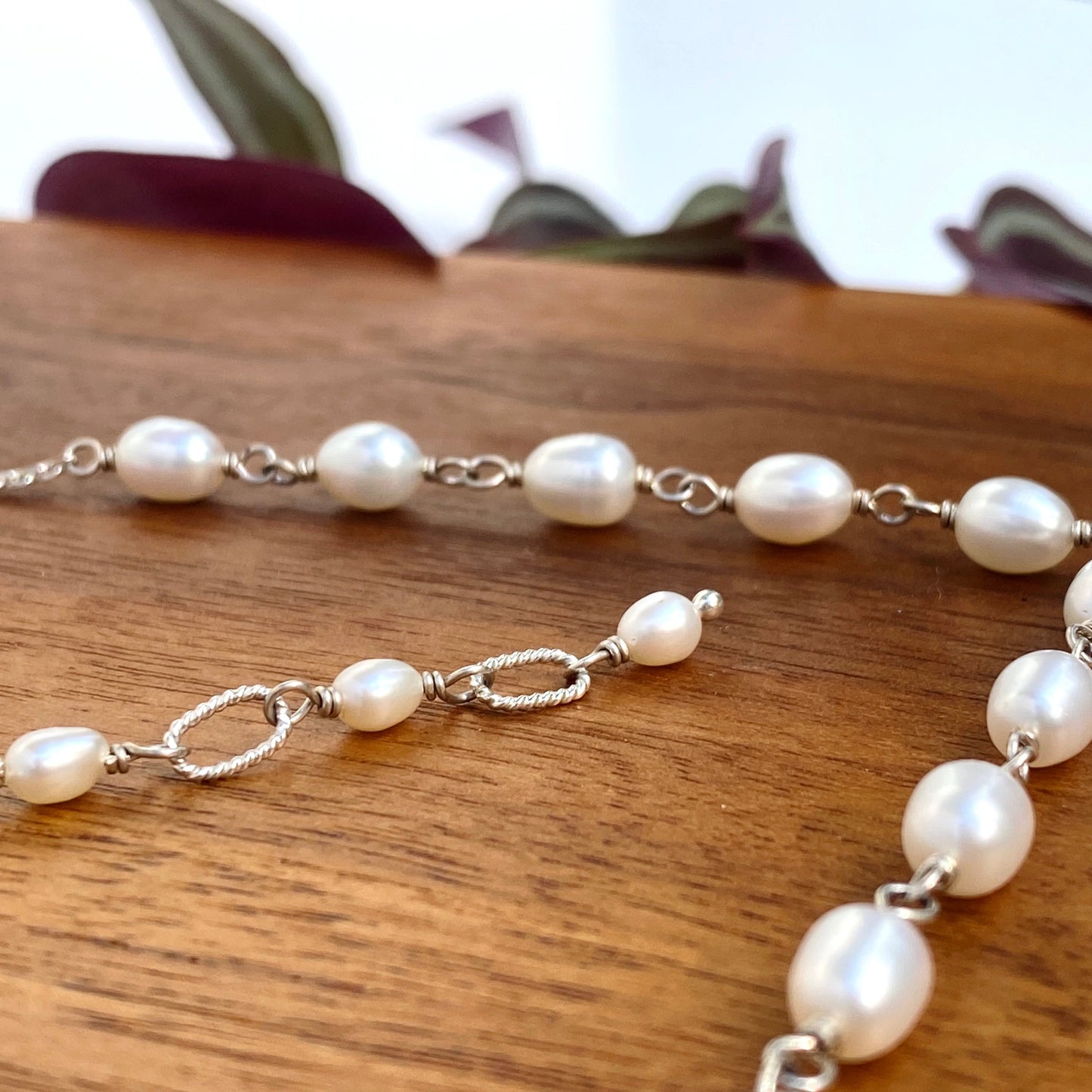 Pearls & Filigree Lariat Necklace