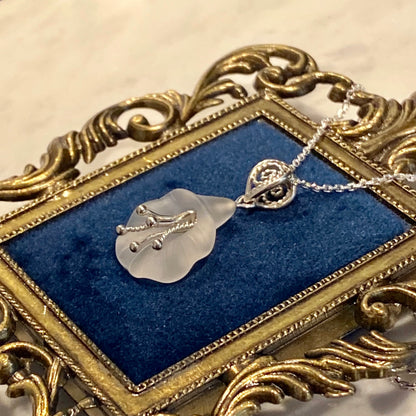 Handcarved Bellflower Pendant Silver