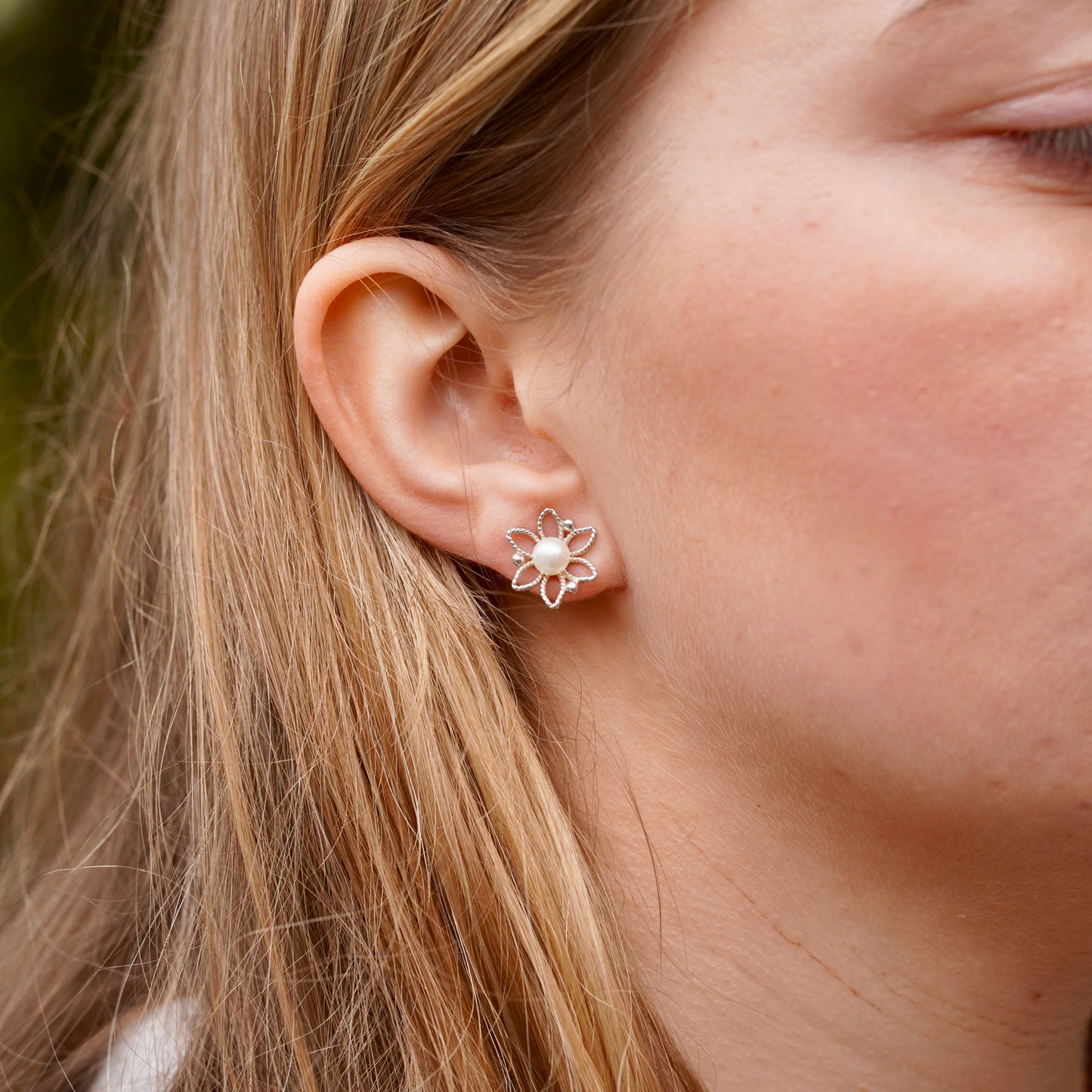 Tulip Filigree Earring Jackets Silver