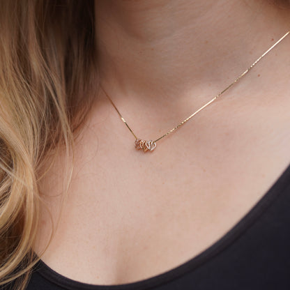 Leaf Bead Slider Charms 14k Rose & 18k Gold