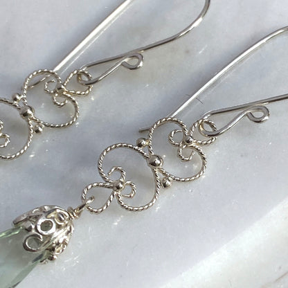 Regency Silver Filigree Earrings