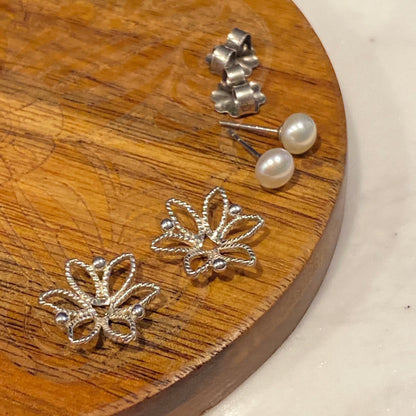 Tulip Filigree Earring Jackets Silver