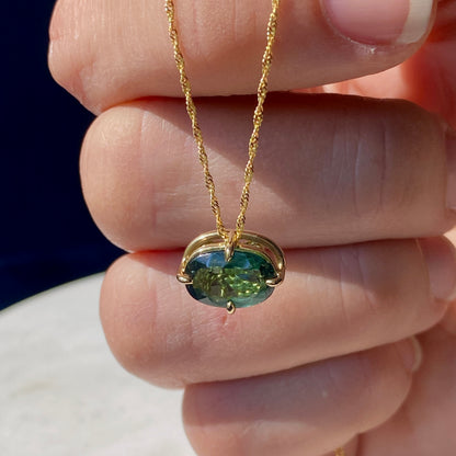Tourmaline Filigree Skylight Pendant 18k