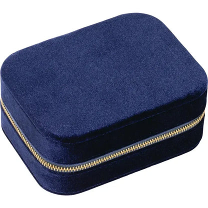 Velvet Zippered Jewelry Travel Case