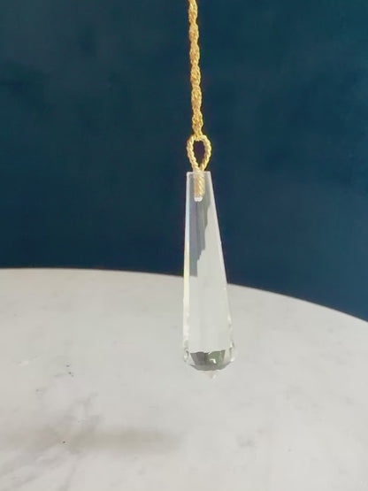 Quartz Crystal Cylinder Earring Dangles 18k