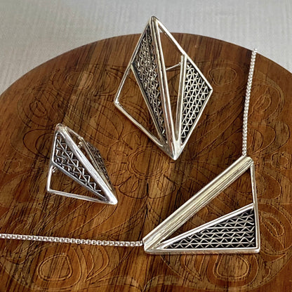 Zigzag Origami Statement Earrings