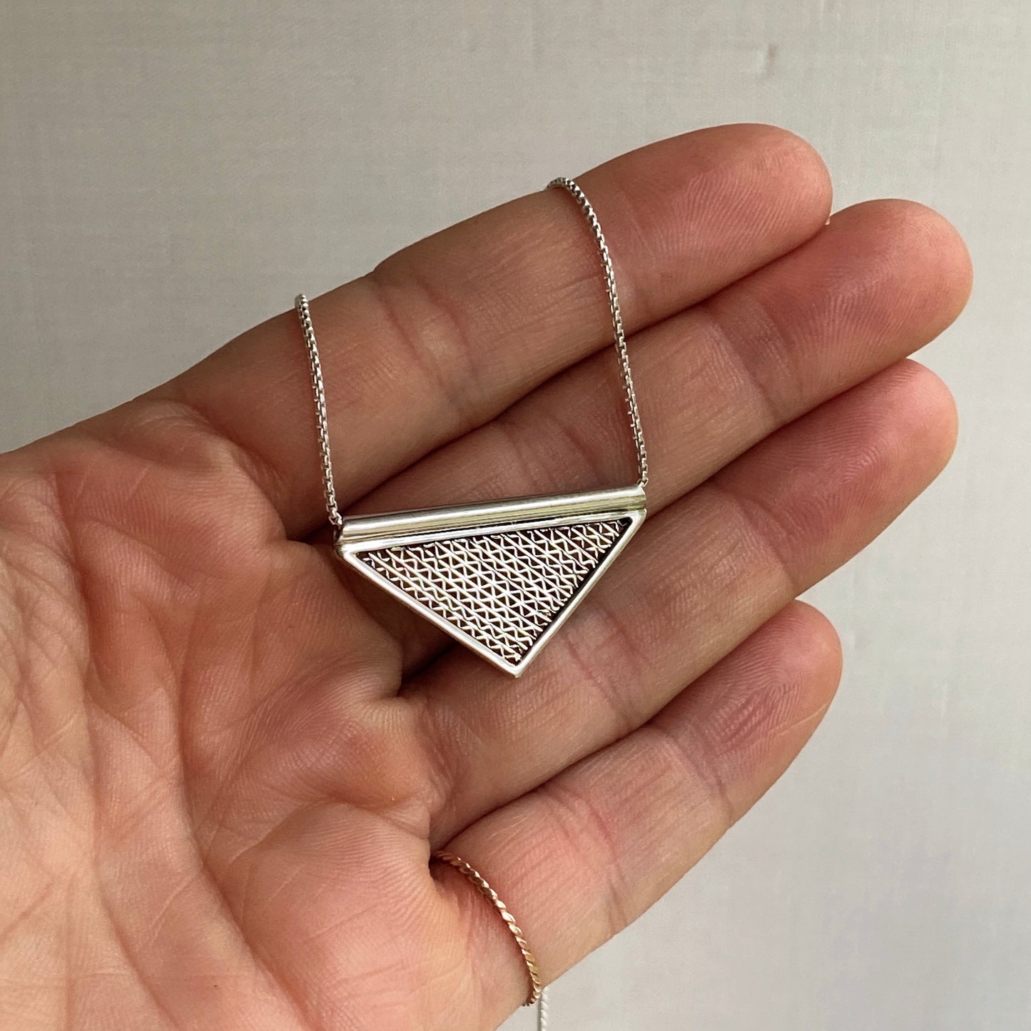 Zigzag Triangle Necklace